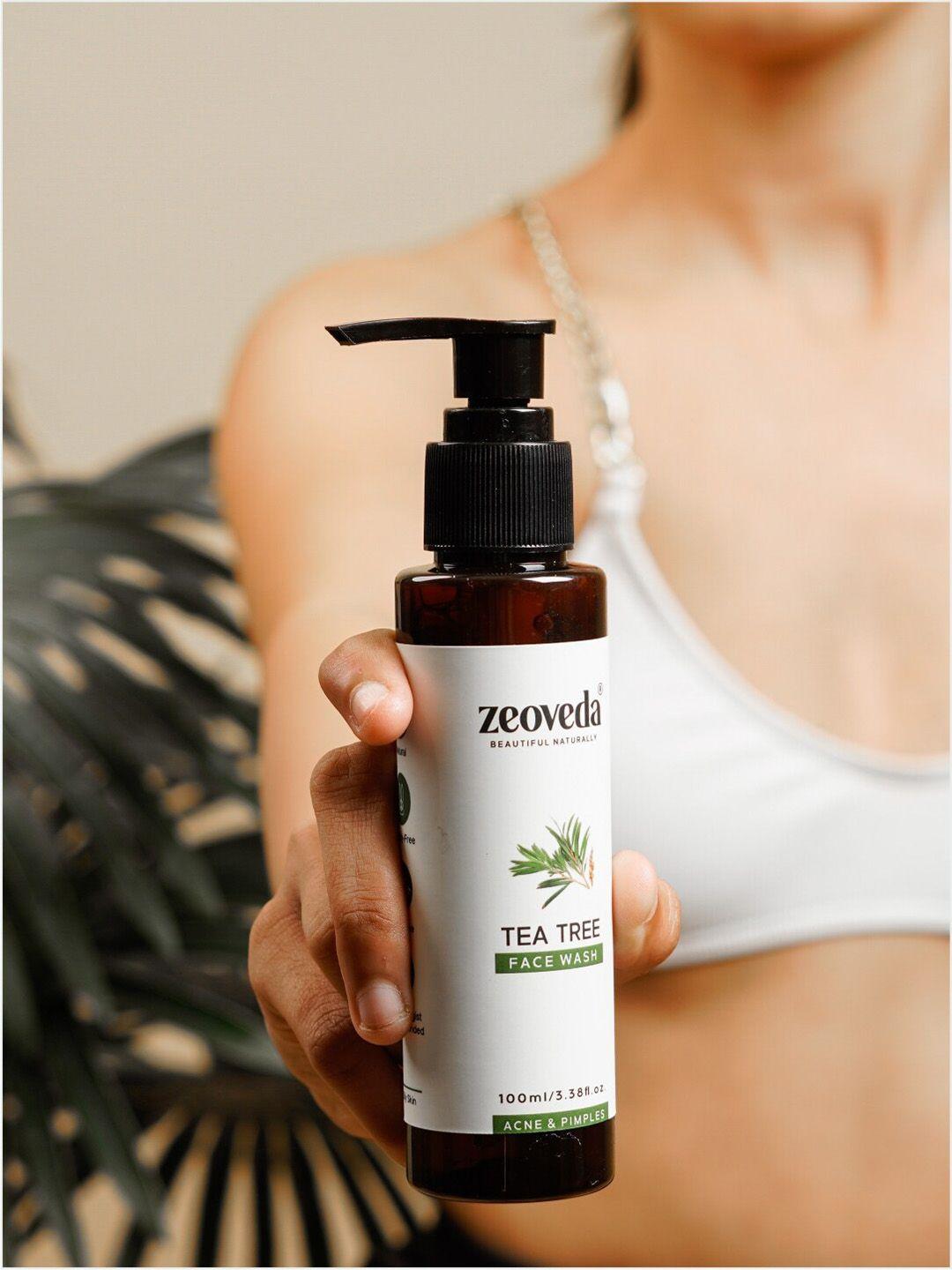 zeoveda tea tree face wash for glowing & supple skin 100ml