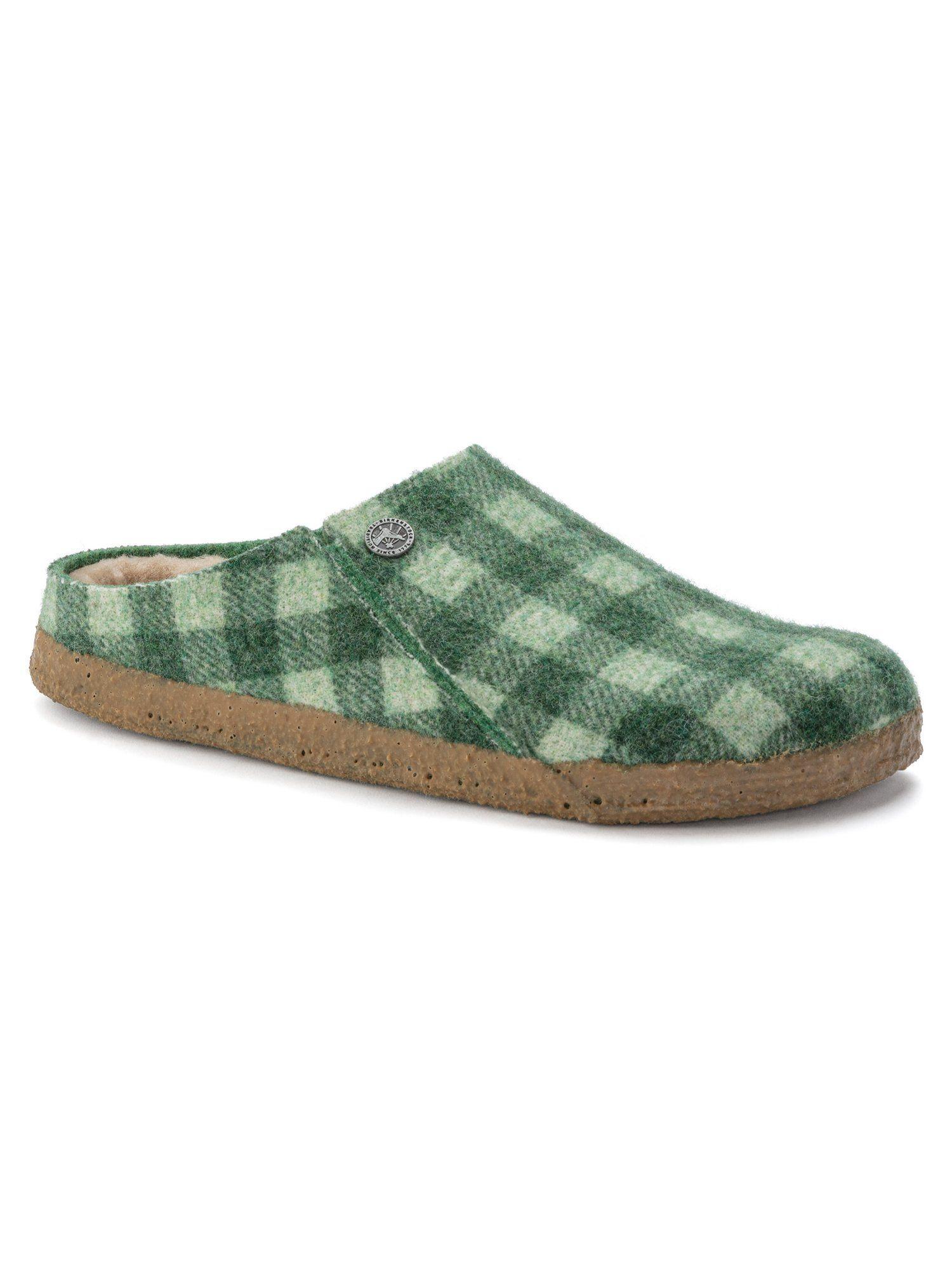 zermatt shearling green wool felt regular width unisex clogs