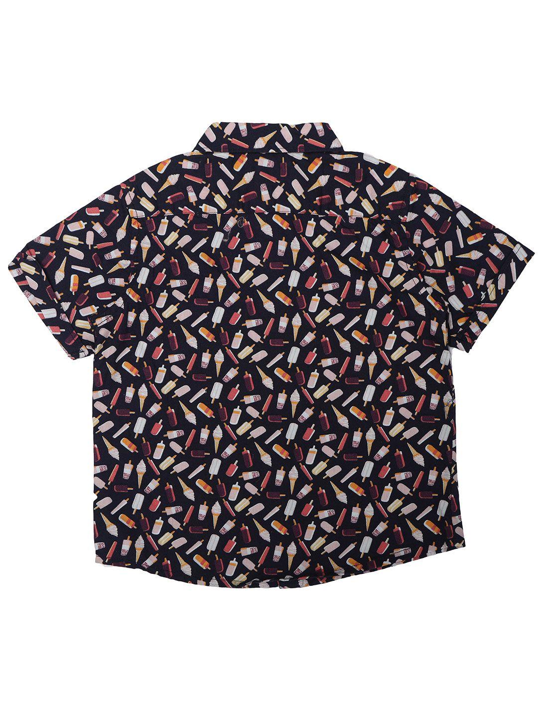 zero three boys multicoloured standard printed casual shirt