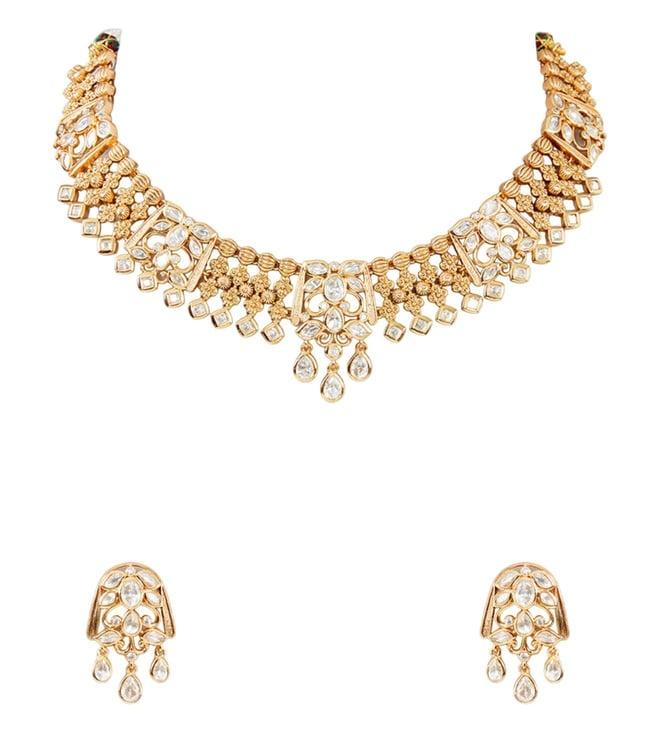 zevar by geeta kundan necklace with earrings