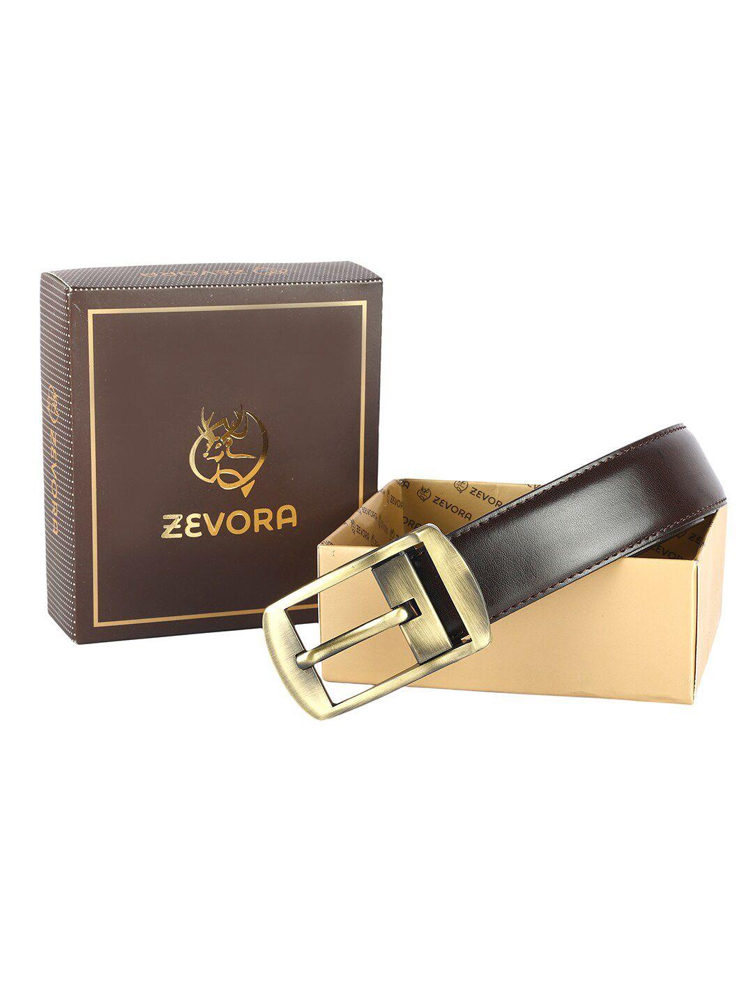 zevora men leather formal belt