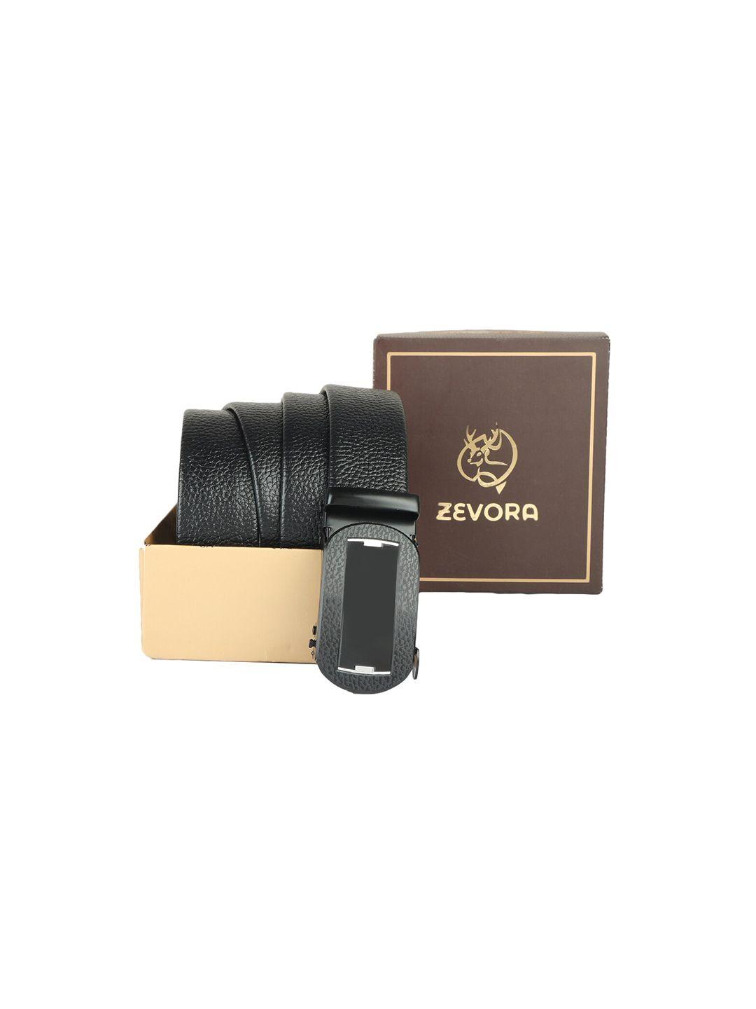 zevora men textured leather formal belt