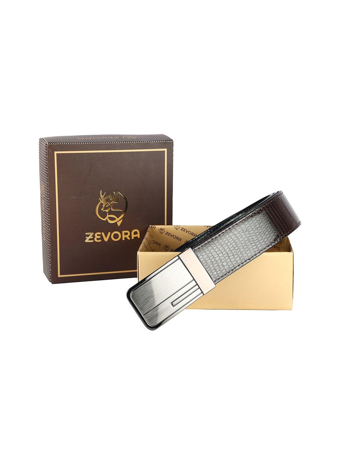 zevora men textured leather reversible belt