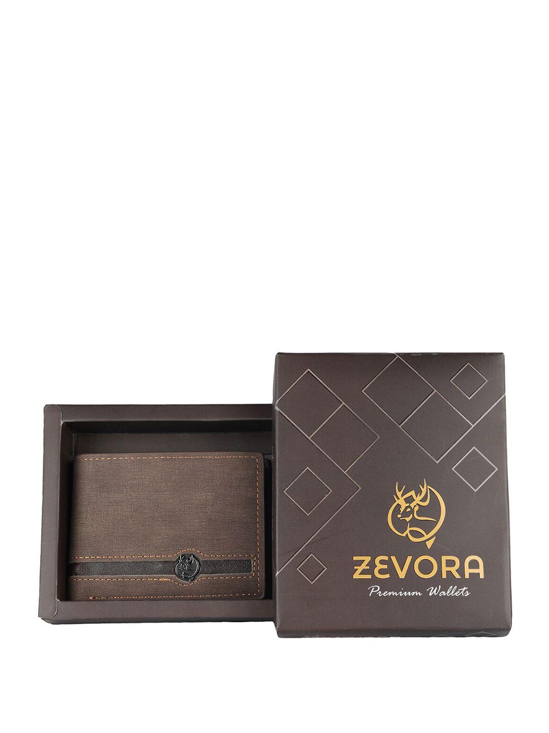 zevora men textured two fold wallet