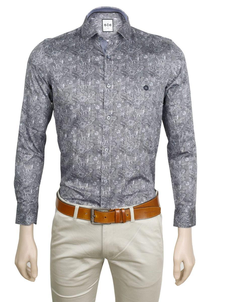 zf men's readymade casual printed cotton multi color shirt