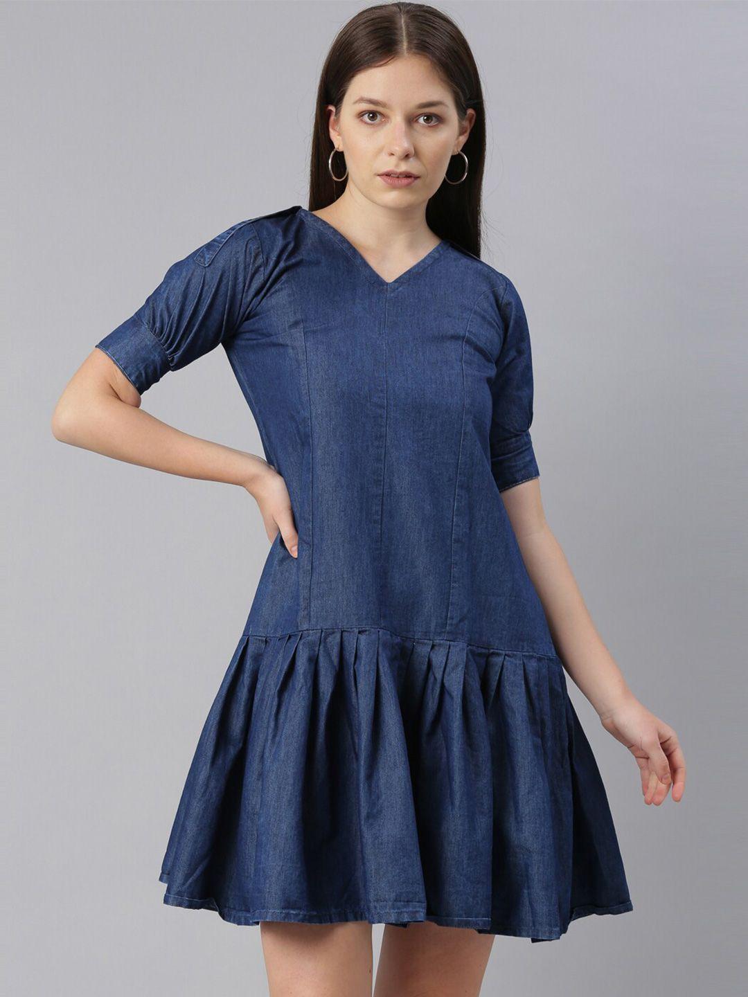 zheia-short-sleeves-v-neck-a-line-cotton-dress
