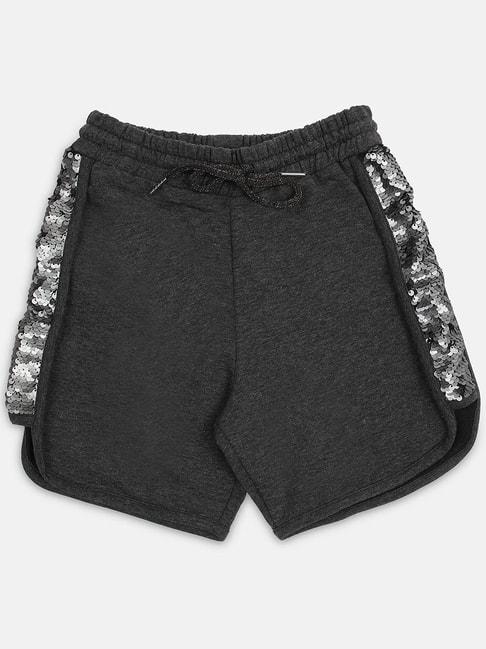 ziama-kids-grey-embellished-shorts