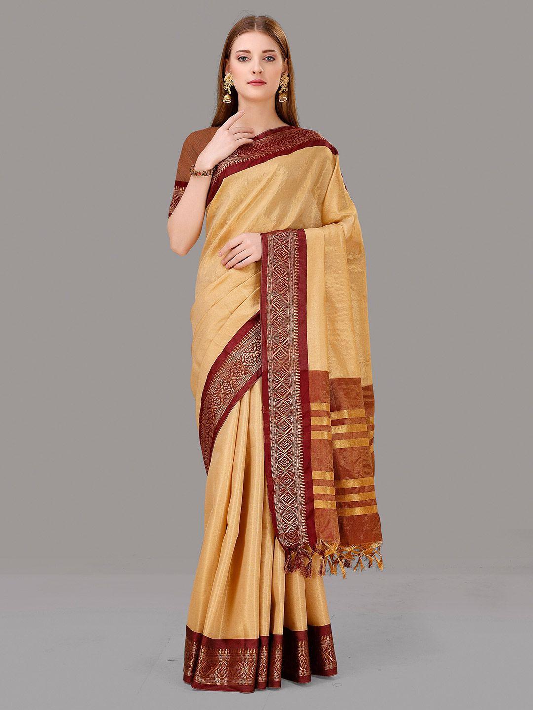 ziblon woven design zari kanjeevaram saree