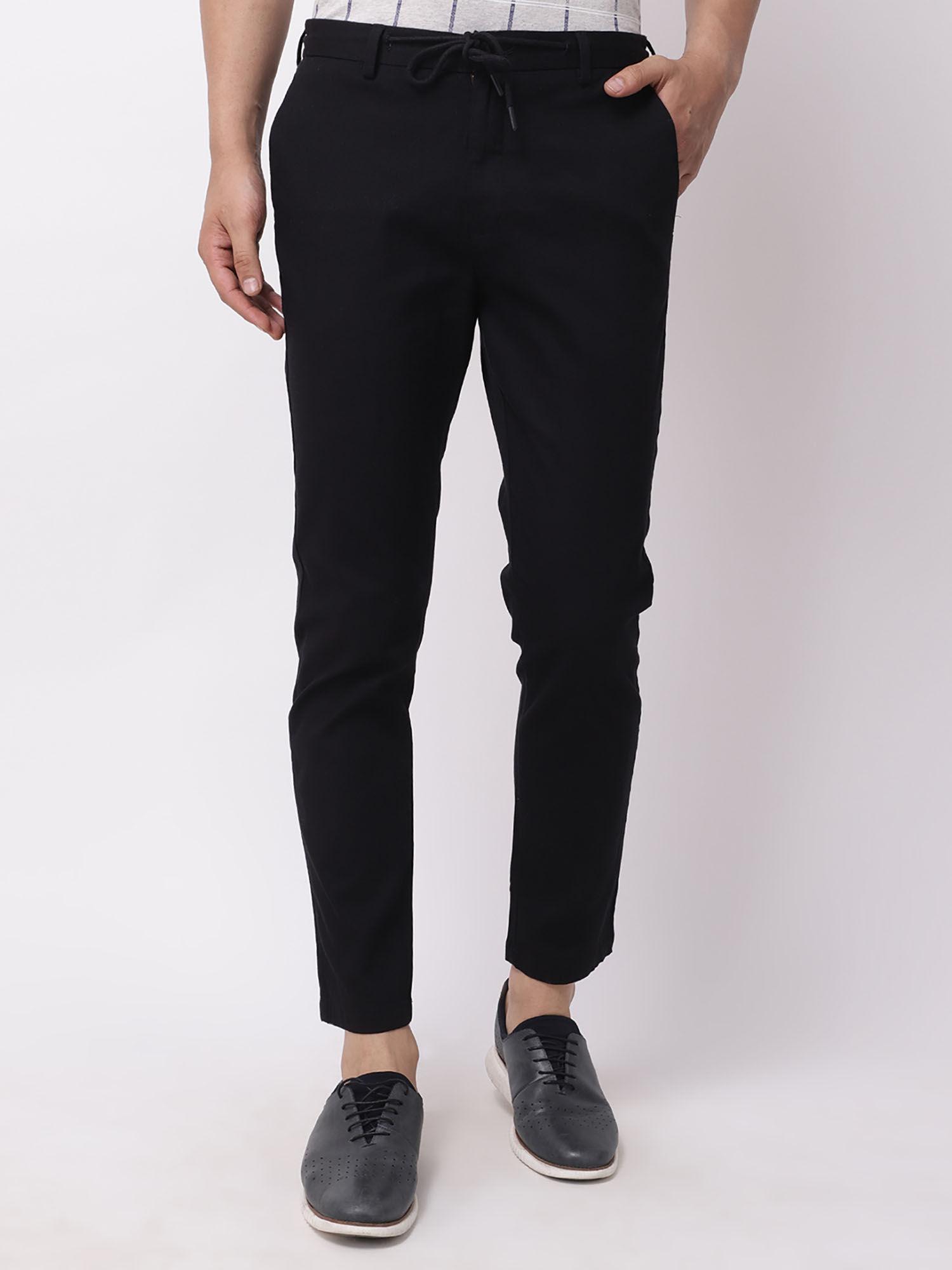 zidane casual comfort fit khakis in black