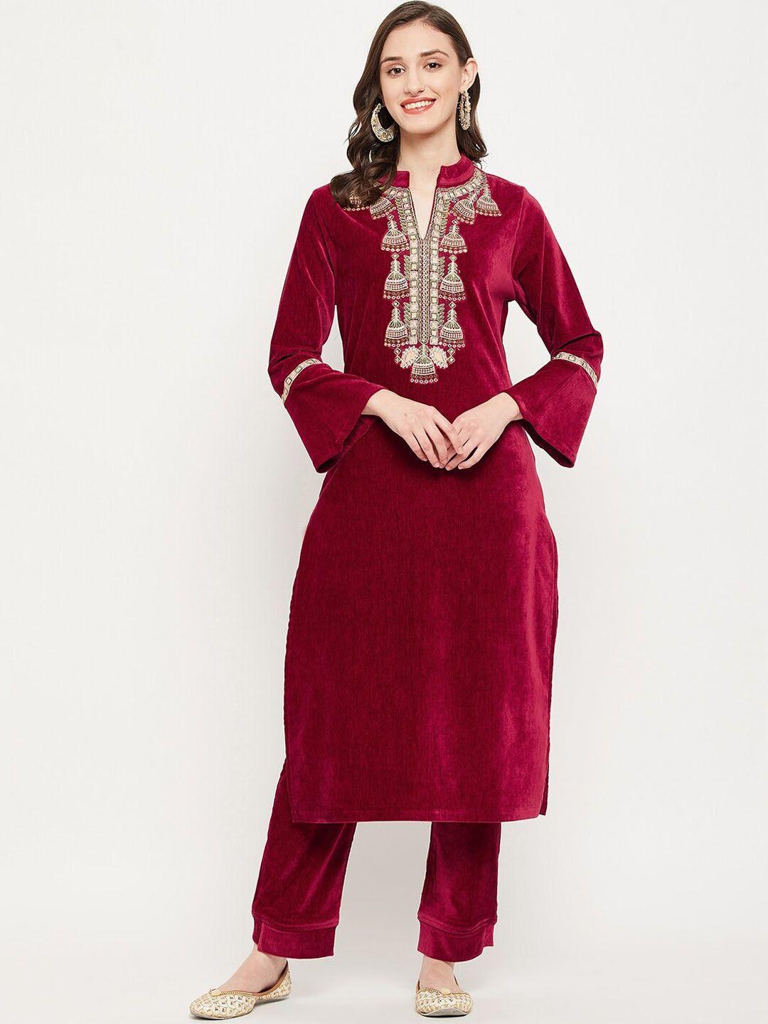 zigo embroidered kurta with trousers