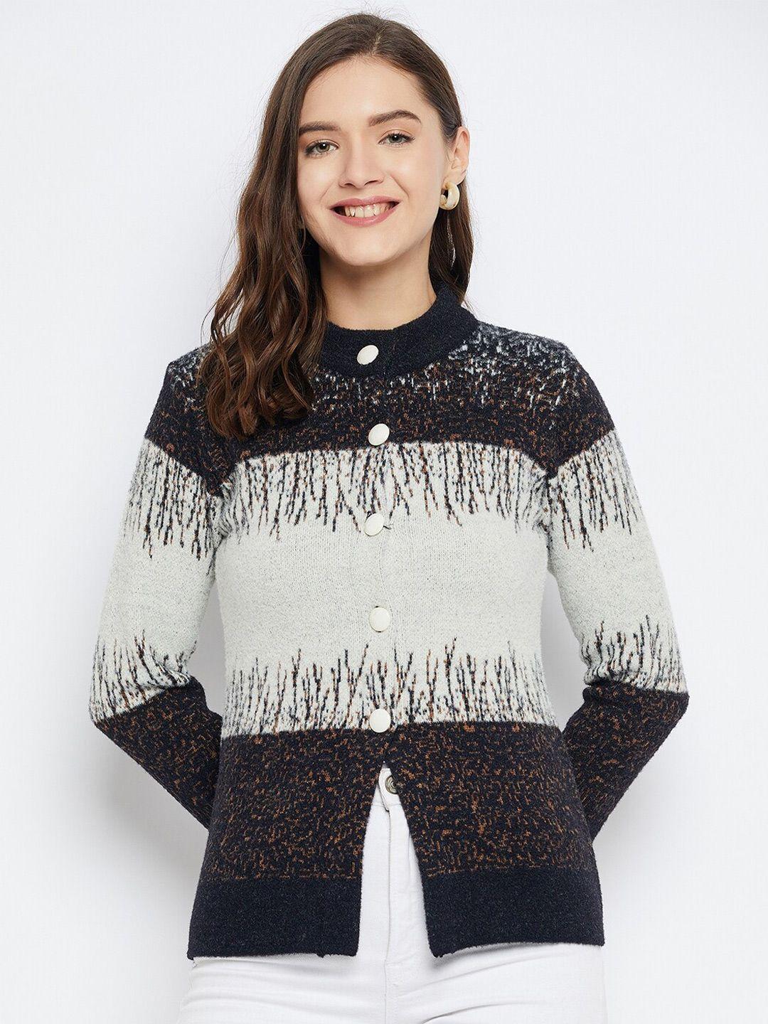 zigo quirky printed woollen cardigan sweater