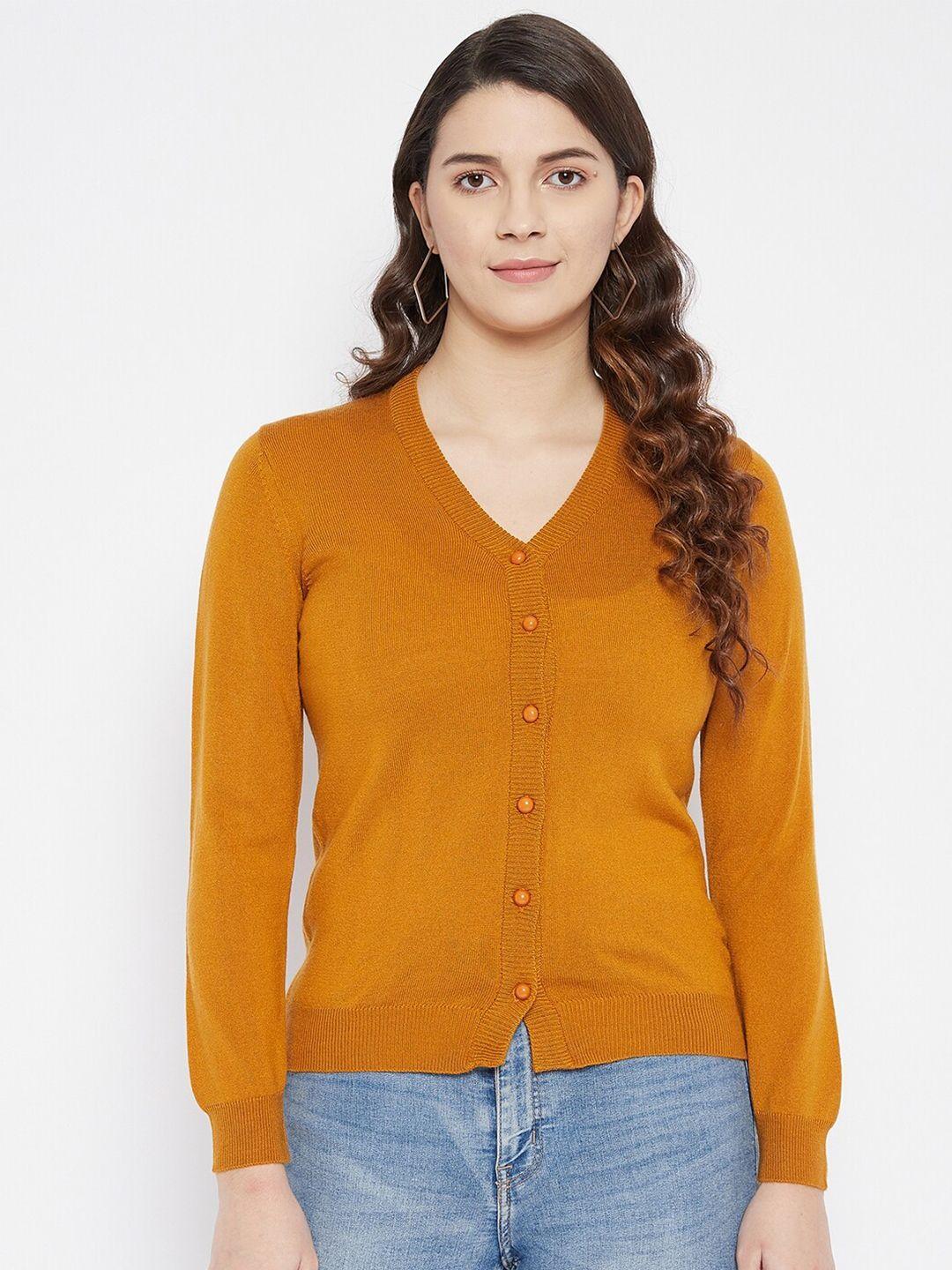 zigo women mustard cardigan