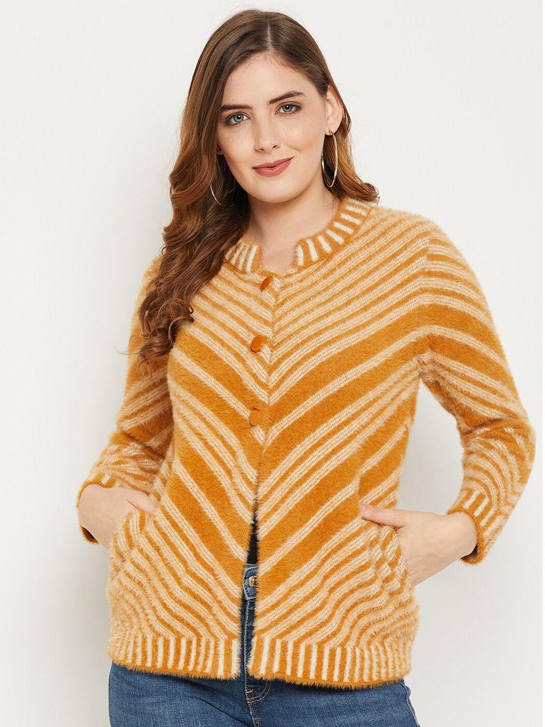 zigo women wool striped cardigan