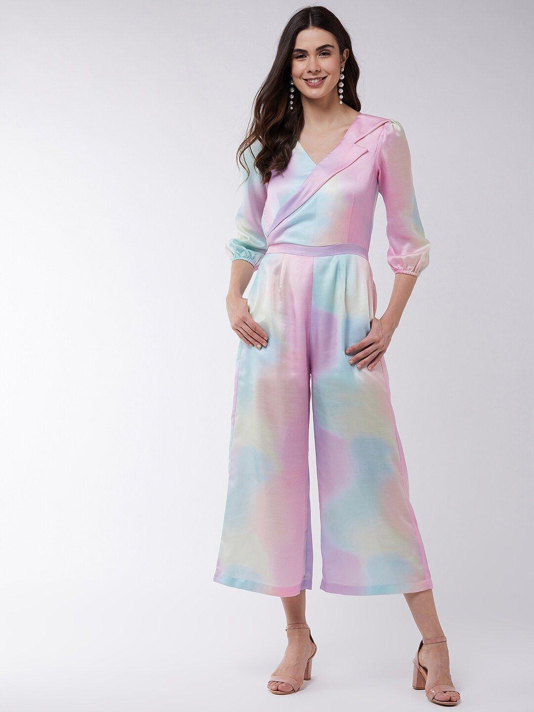 zima leto women multicoloured printed culotte jumpsuit