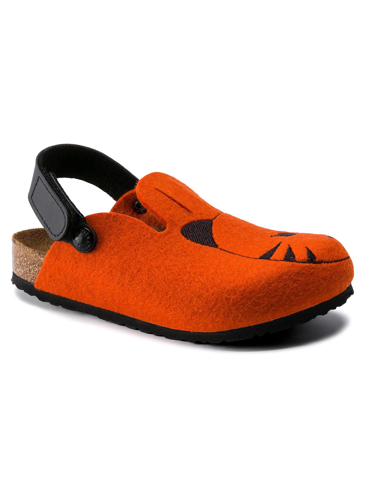 zimba kids wool felt narrow orange boys sandals