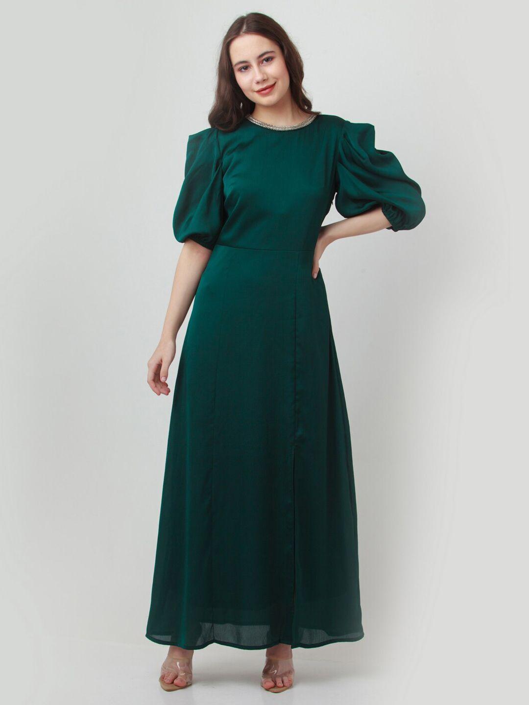 zink london green maxi dress