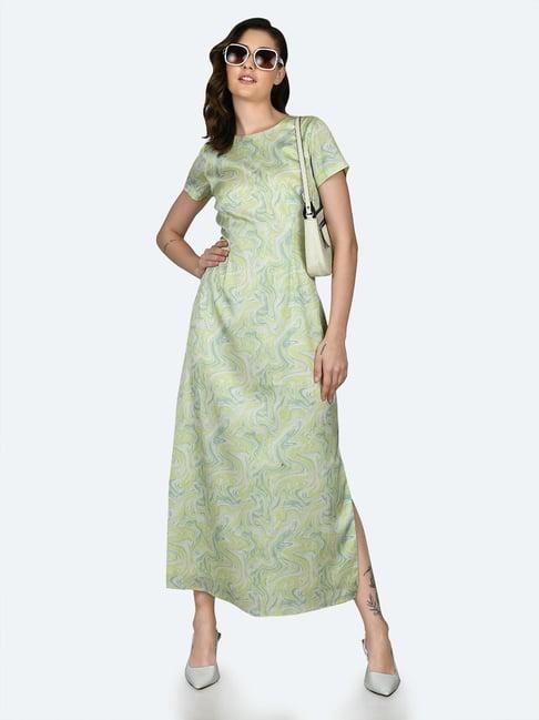 zink london green printed gown