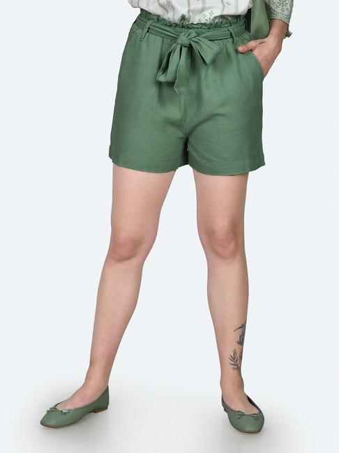 zink london green regular fit shorts