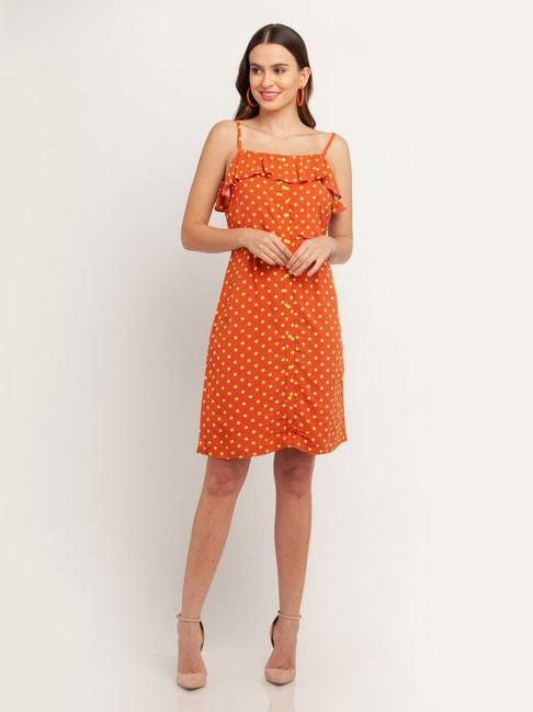 zink london orange printed dress