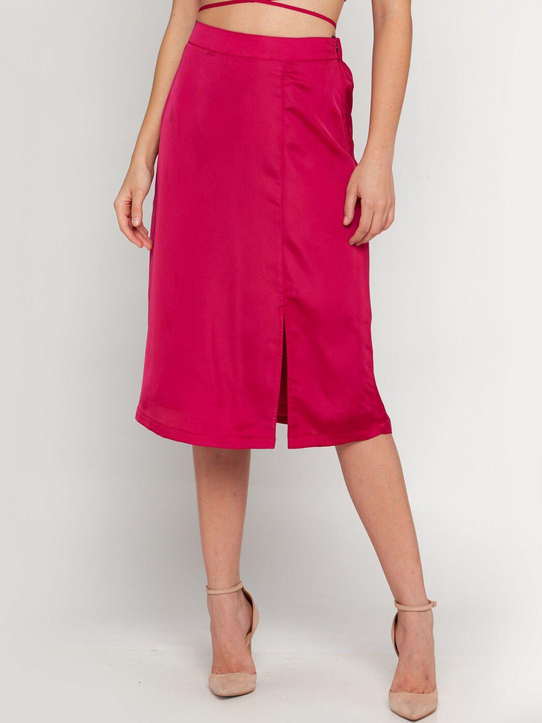 zink london pink a-line skirt