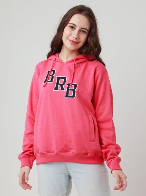 zink london pink embroidered hoodie