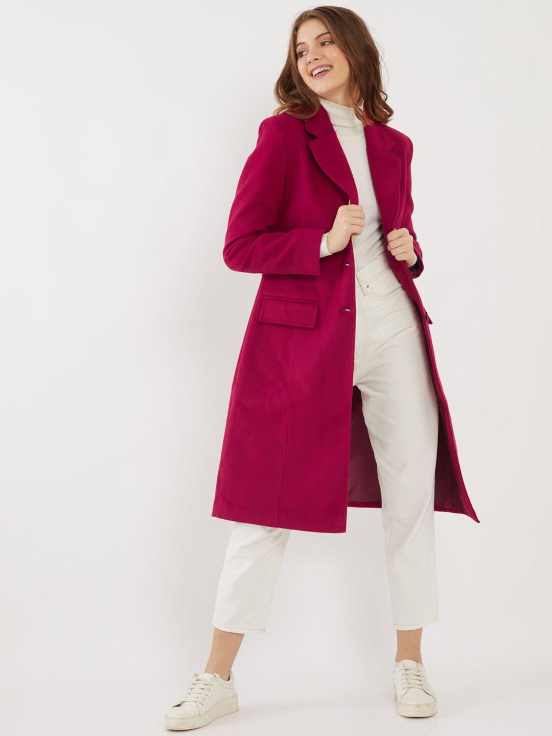 zink london woman red solid trench coat