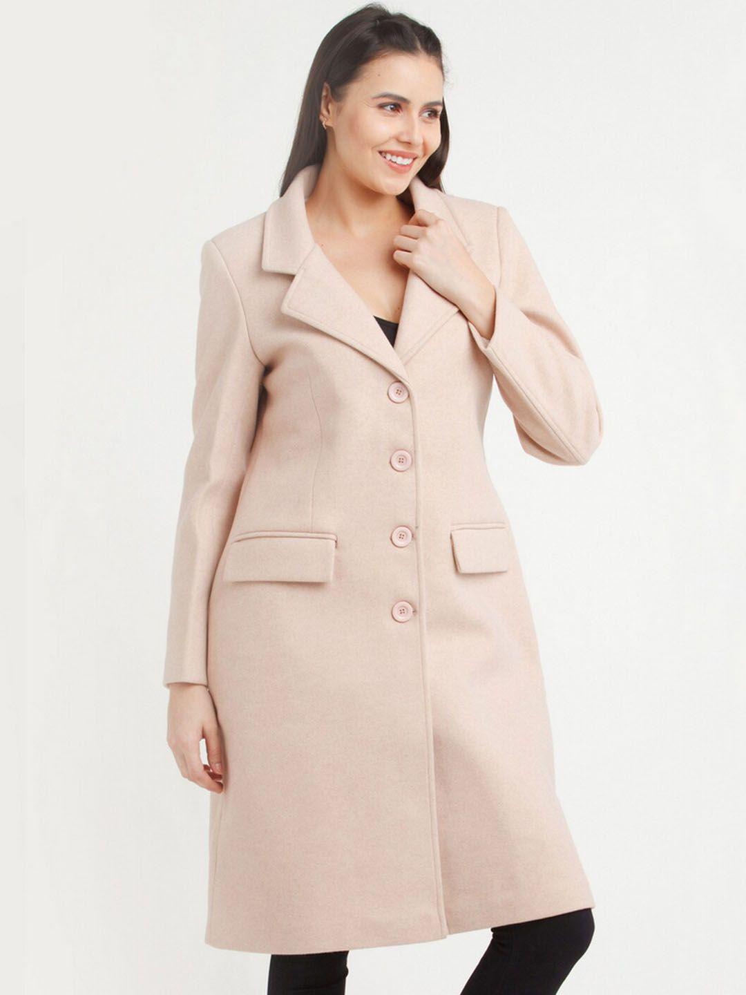 zink london women pink longline overcoat