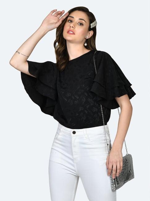 zink london black self design top