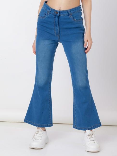 zink london blue blended regular fit high rise jeans