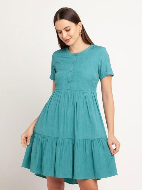 zink london blue regular fit dress