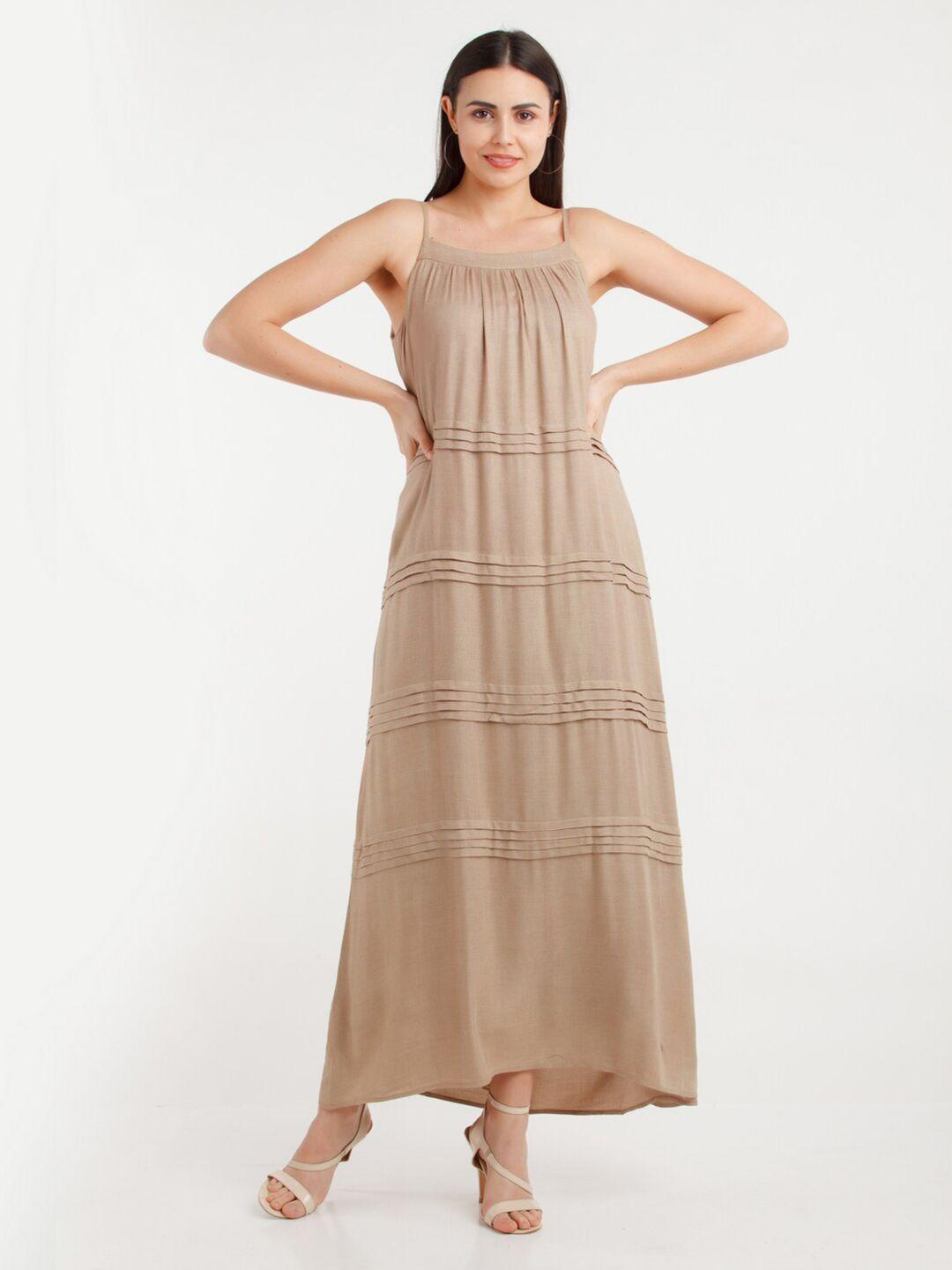 zink london brown maxi maxi dress