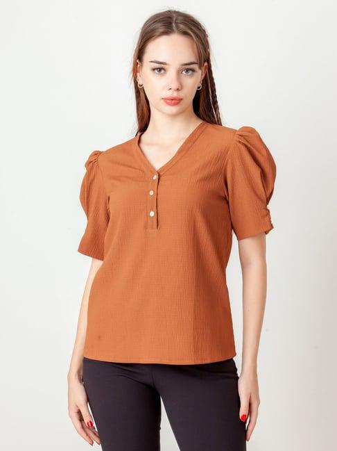 zink london brown regular fit top