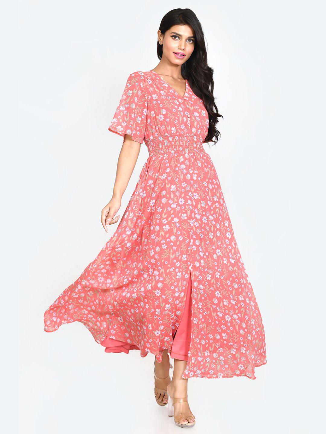 zink london floral printed maxi dress