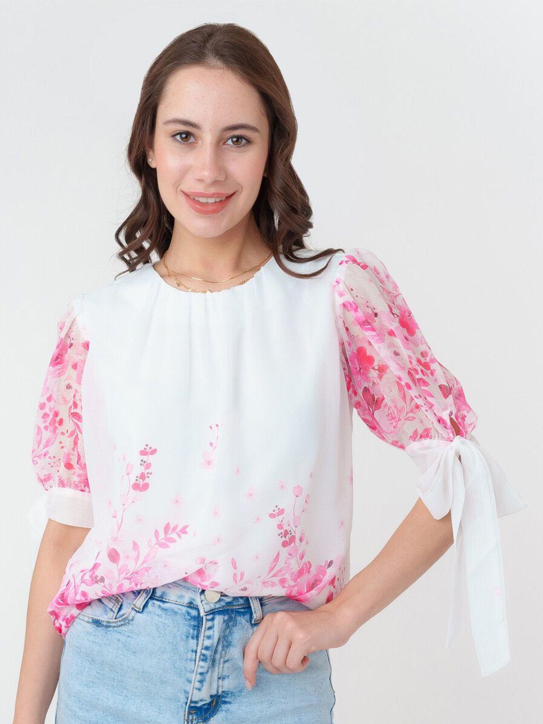 zink london floral printed regular top