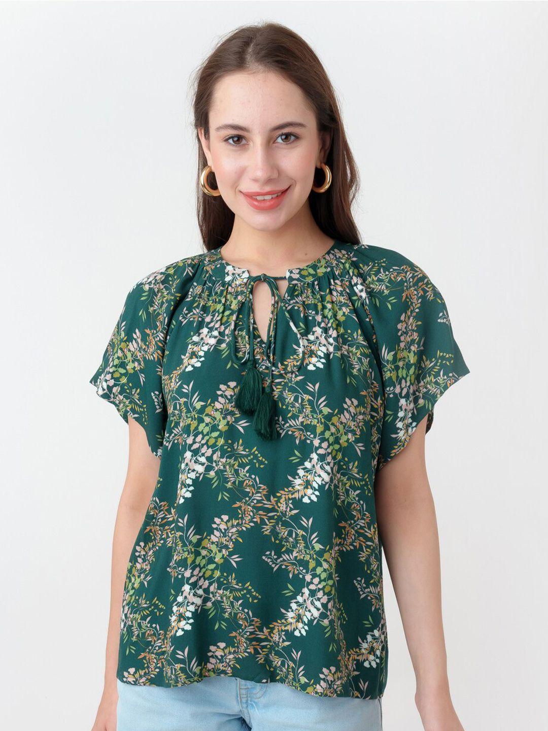 zink london floral printed regular top