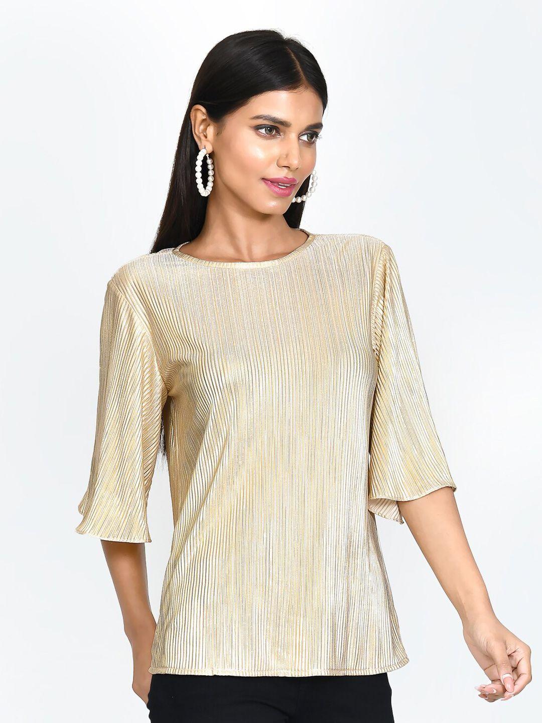 zink london gold-toned top