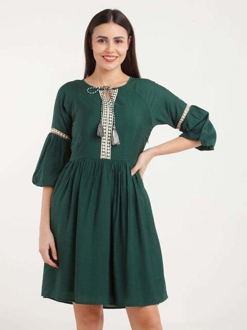 zink london green a-line dress