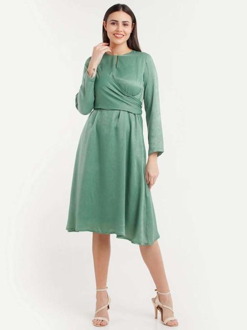 zink london green a-line dress