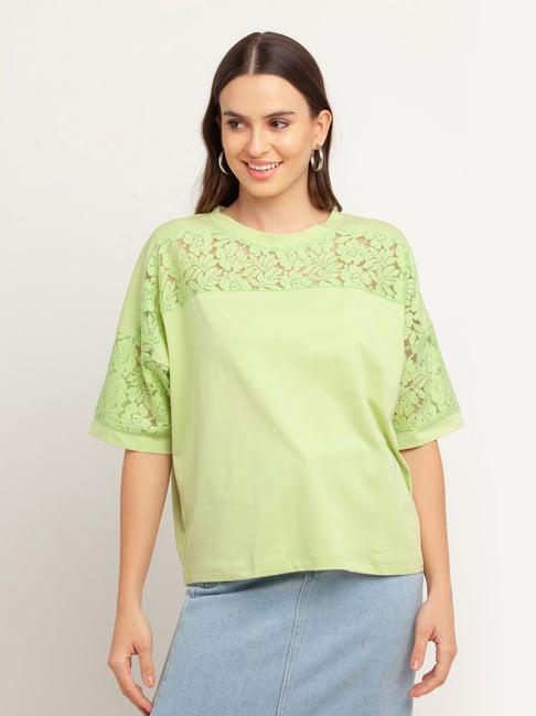 zink london green lace top