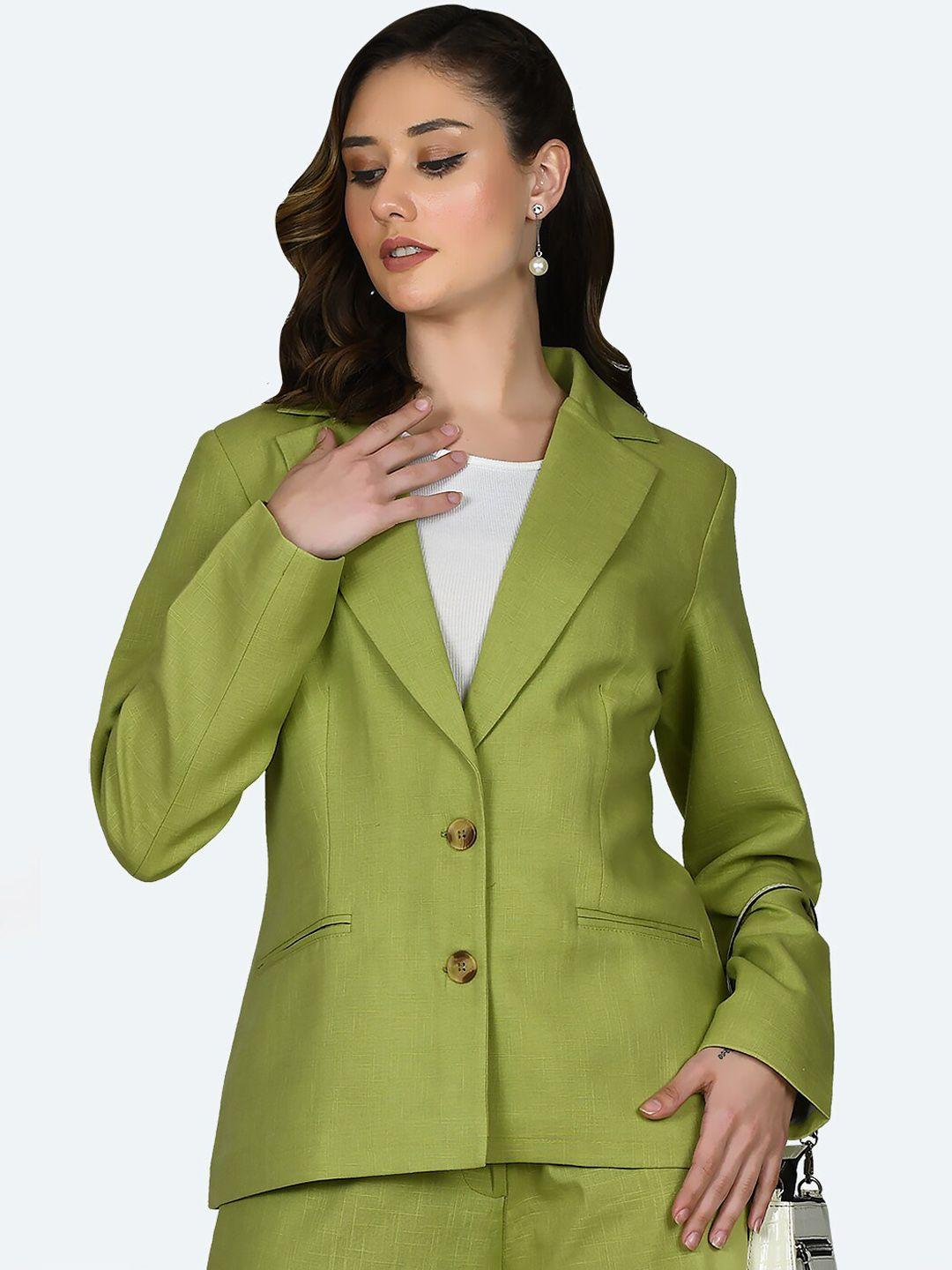 zink london lapel collar pure cotton tailored jacket