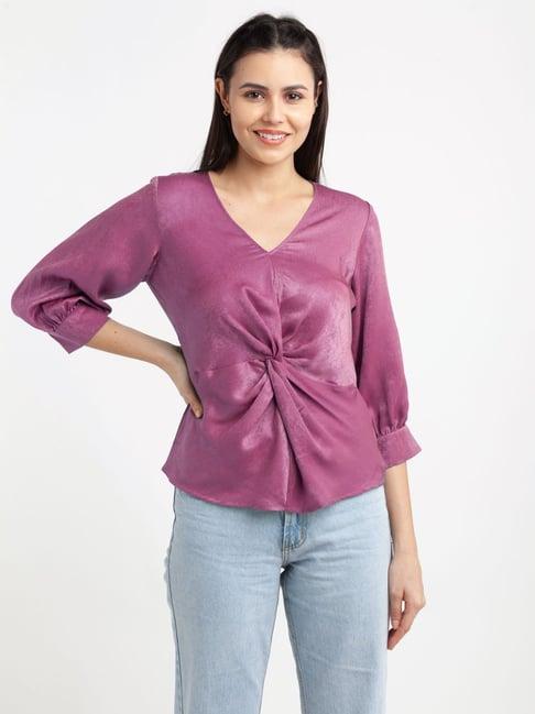 zink london lavender regular fit top