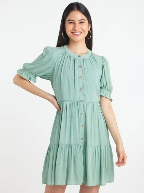 zink london mint green a-line dress