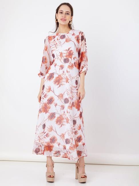 zink london multicolor floral print maxi dress