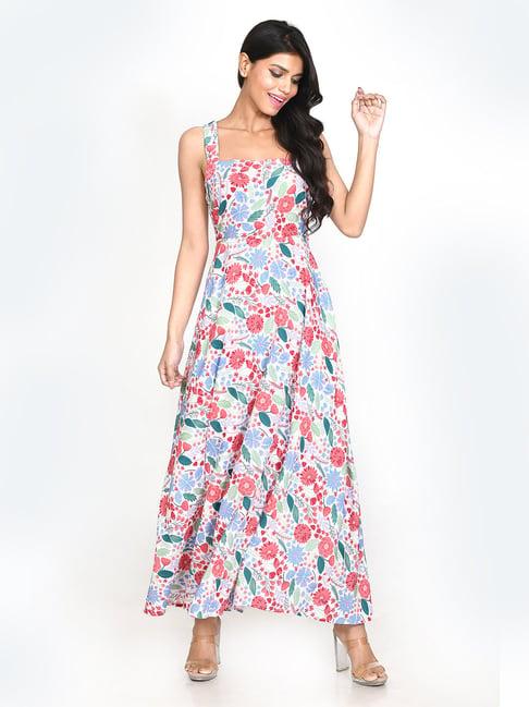 zink london multicolor printed maxi dress