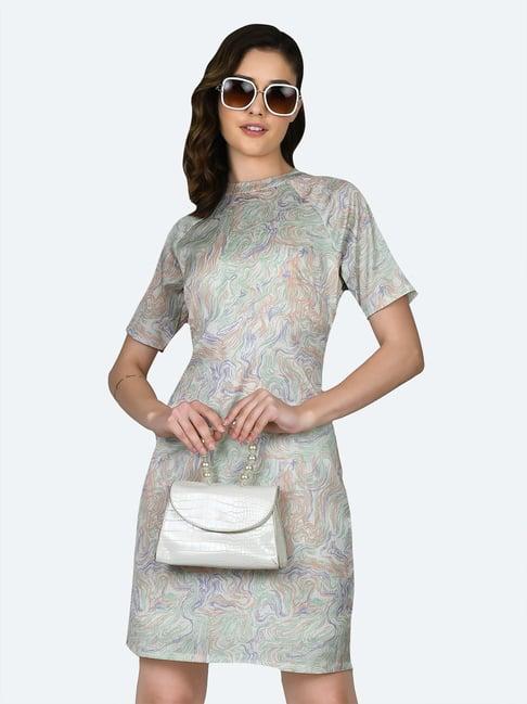 zink london multicolor printed shift dress