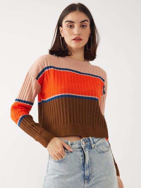 zink london multicolor straight fit sweater