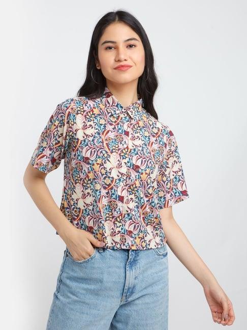 zink london multicolored printed shirt