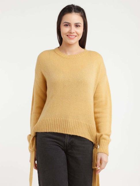 zink london mustard regular fit sweater