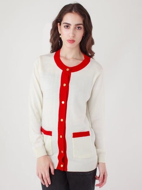 zink london off white cardigan