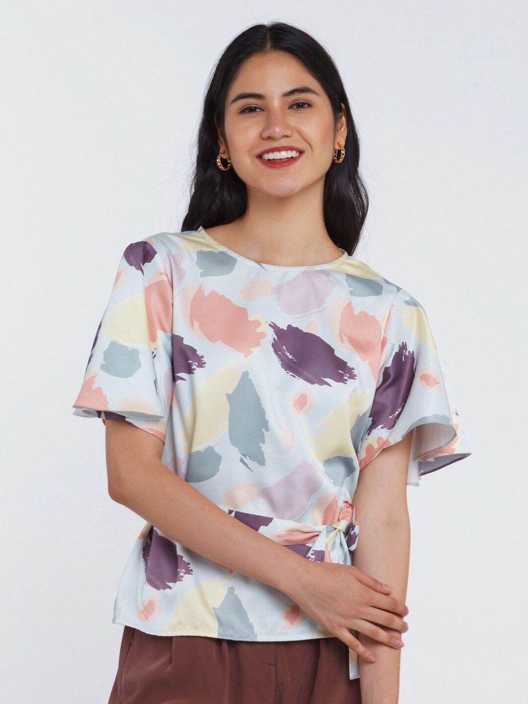 zink london off white print top